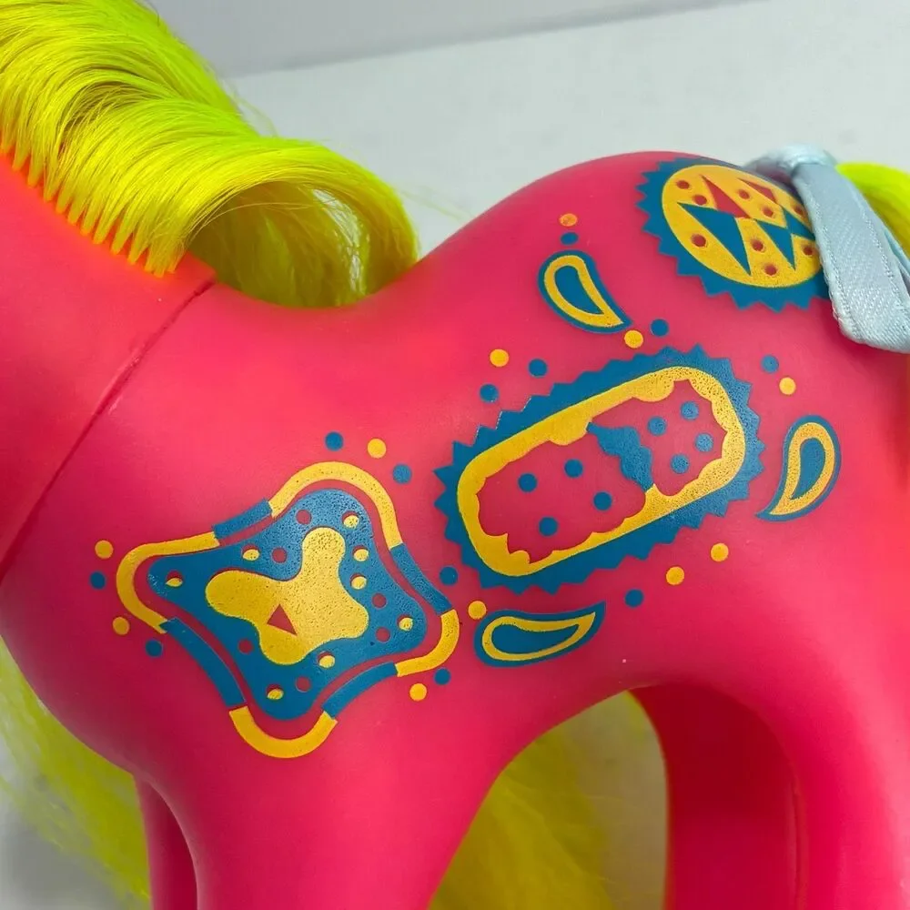 VTG G1 My Little Pony Rockin Beat Sweet Notes Pink Yellow Crimped Hasbro 1990